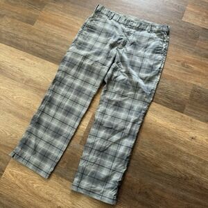 Nike Golf Tour Performance Grey Plaid Pants Sz‎ 36x30 Dri Fit